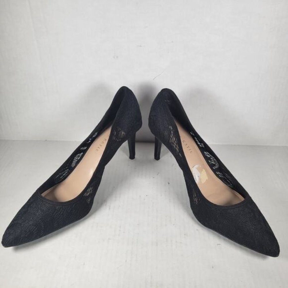 Kelly & Katie Black Open Mesh Lace Misha 3" Heel Shoes Size 9 1/2M - Picture 7 of 9